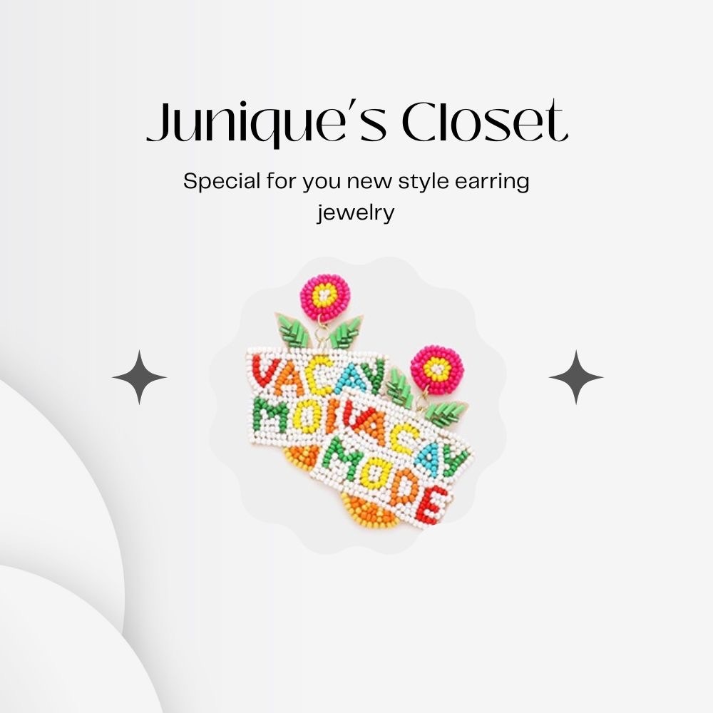 Beaded “Vacay Mode” Earrings | Dangle Earrings | Fashion Earrings